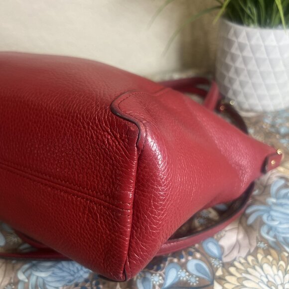 Coach (2021) Kacey Satchel Red Apple Crossbody Handbag - Picture 5 of 16